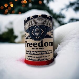 NWT Patriotic Budweiser Neoprene Can Koozie